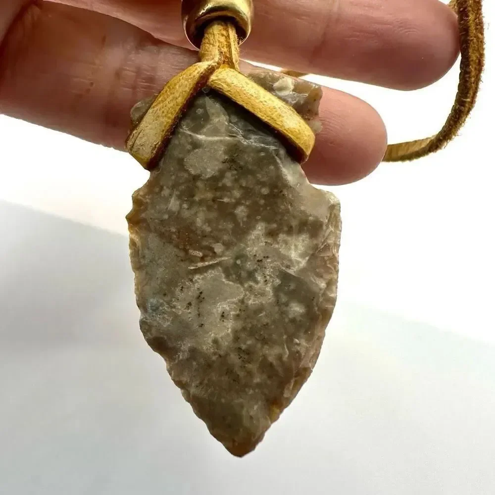 arrowhead pendant necklace on cord